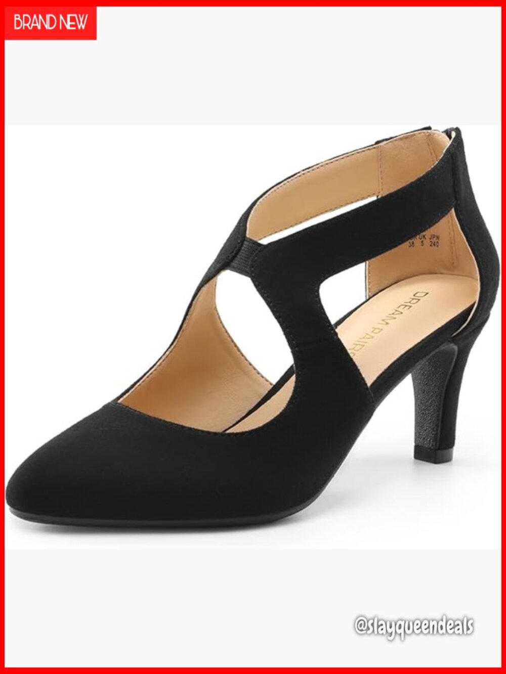 Women's Pointed Toe Kitten Heel Pumps with Back Zipper